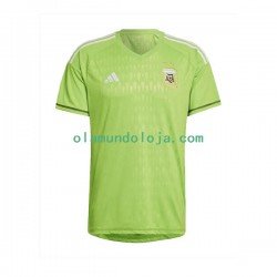 Camisola Argentina Guarda-redes Homem Equipamento Segundo Copa do Mundo 2022 Manga Curta